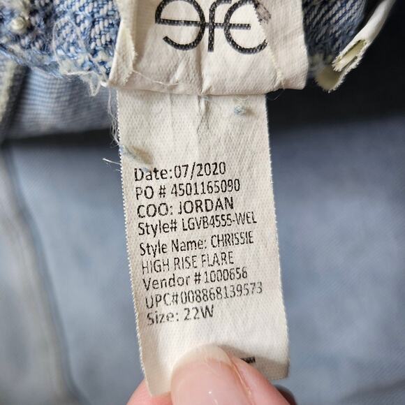 Gloria Vanderbilt Chrissie High Rise Flare Leg Front Patch Pockets Plus Size 22W - Picture 9 of 14